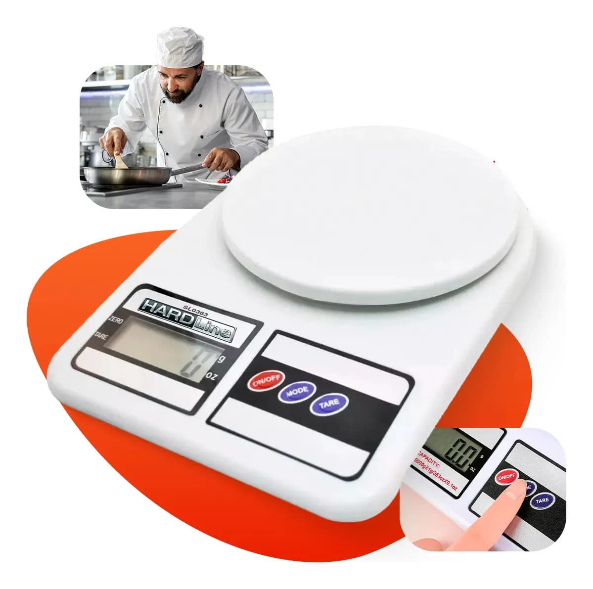Balança De Cozinha Digital Pesa Até 10kg
