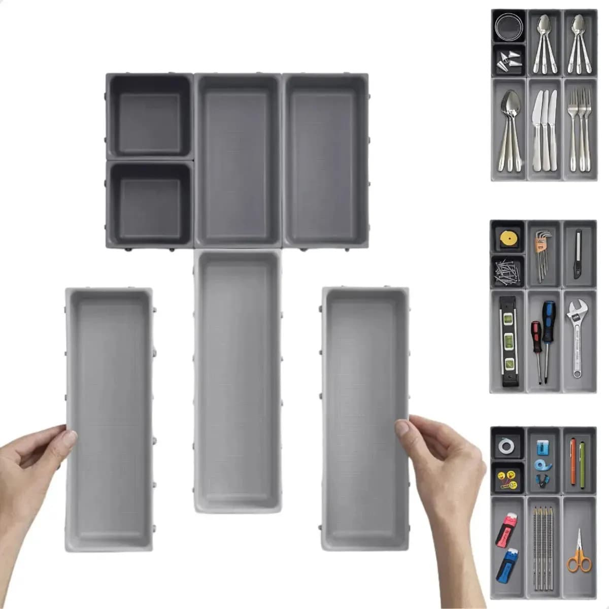 Separador Talheres Modular Organizador Gaveta Cozinha